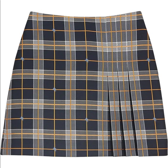 Burberry blue pleated tartan mini skirt - Picture 1 of 4